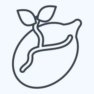 Simge tohumları. Tarım sembolüyle ilgili. Sıra tarzı. Basit dizayn edilebilir. Basit resimleme