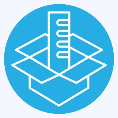 Simge farklı düşünüyor. Sanat ve Medya sembolüyle ilgili. Mavi gözlü. Basit tasarım düzenlenebilir