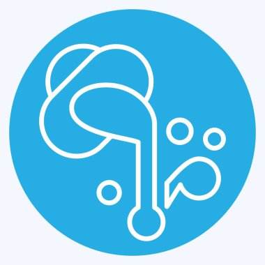 Simge Renk Yönetimi. Sanat ve Medya sembolüyle ilgili. Mavi gözlü. Basit tasarım düzenlenebilir