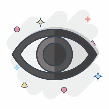 Simgesel Görsel Performans. Sanat ve Medya sembolüyle ilgili. Çizgi roman. Basit tasarım düzenlenebilir