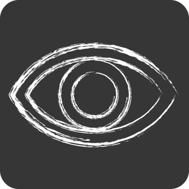 Simgesel Görsel Performans. Sanat ve Medya sembolüyle ilgili. Tebeşir stili. Basit tasarım düzenlenebilir