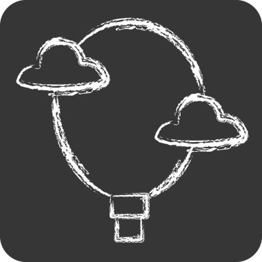 Simge Keşfi. Sanat ve Medya sembolüyle ilgili. Tebeşir stili. Basit tasarım düzenlenebilir