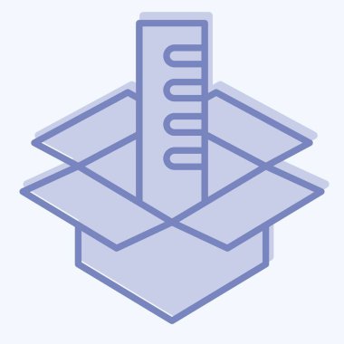 Simge farklı düşünüyor. Sanat ve Medya sembolüyle ilgili. İki ton stili. Basit tasarım düzenlenebilir