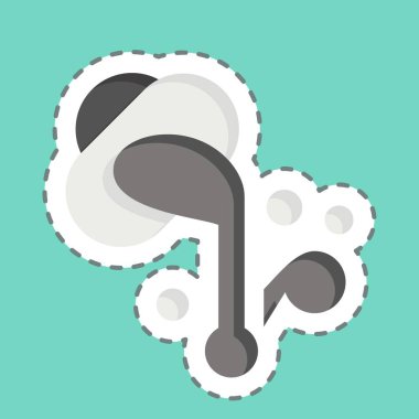 Etiket çizgisi Renk Yönetimini kesti. Sanat ve Medya simgesiyle ilgili. Basit tasarım düzenlenebilir