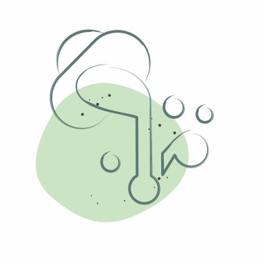 Simge Renk Yönetimi. Sanat ve Medya sembolüyle ilgili. Renkli Leke Biçimi. Basit tasarım düzenlenebilir