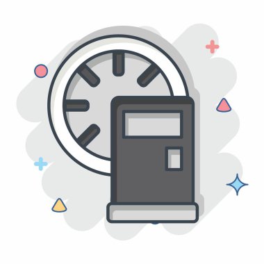 Simge Benzin Tankı. Yarış sembolüyle ilgili. Çizgi roman. Basit dizayn edilebilir. Basit resimleme