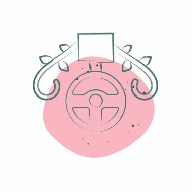 Simge Madalyası. Yarış sembolüyle ilgili. Renkli Leke Biçimi. Basit dizayn edilebilir. Basit resimleme