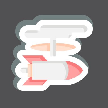 Çıkartmalı Nükleer Silah. Nükleer sembolle ilgili. Basit dizayn edilebilir. Basit resimleme