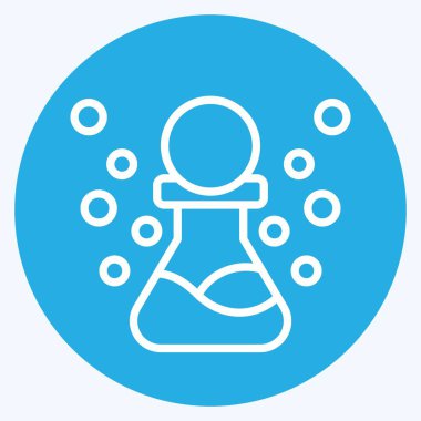 Simge Teknetyumu. Nükleer sembolle ilgili. Mavi gözlü. Basit dizayn edilebilir. Basit resimleme