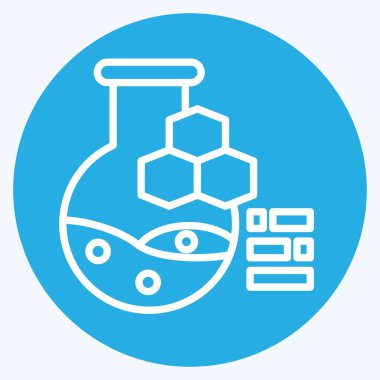 Simgesel Kimyasallar. Nükleer sembolle ilgili. Mavi gözlü. Basit dizayn edilebilir. Basit resimleme