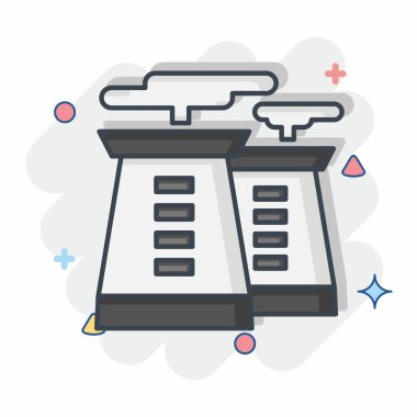 Simge Radyoaktif. Nükleer sembolle ilgili. Çizgi roman. Basit dizayn edilebilir. Basit resimleme