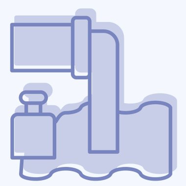 Simge Kanalizasyon Borusu. Nükleer sembolle ilgili. İki ton stili. Basit dizayn edilebilir. Basit resimleme