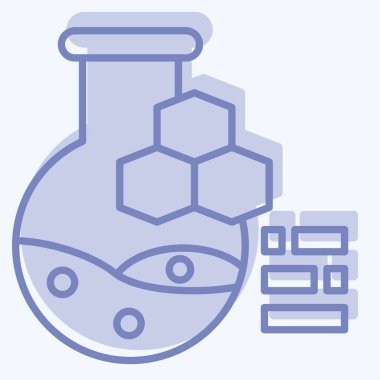 Simgesel Kimyasallar. Nükleer sembolle ilgili. İki ton stili. Basit dizayn edilebilir. Basit resimleme