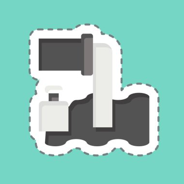 Çıkartma hattı kanalizasyon borusunu kesti. Nükleer sembolle ilgili. Basit dizayn edilebilir. Basit resimleme