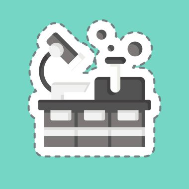 Çıkartma hattı laboratuarı kesti. Nükleer sembolle ilgili. Basit dizayn edilebilir. Basit resimleme