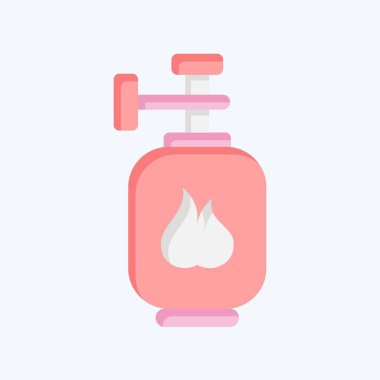 Simge Benzin Tankı. Nükleer sembolle ilgili. Düz stil. Basit dizayn edilebilir. Basit resimleme