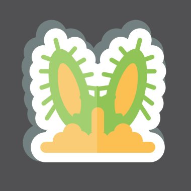 Çıkartmalı Kaktüs. Arjantin sembolüyle ilgili. Basit dizayn edilebilir. Basit resimleme