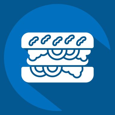 Simge Koripan. Arjantin sembolüyle ilgili. Uzun gölge tarzı. Basit dizayn edilebilir. Basit resimleme