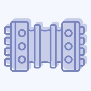 Simge Bandoneon. Arjantin sembolüyle ilgili. İki ton stili. Basit dizayn edilebilir. Basit resimleme