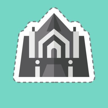 Etiket hattı Recoleta Argentia 'yı kesti. Arjantin sembolüyle ilgili. Basit dizayn edilebilir. Basit resimleme