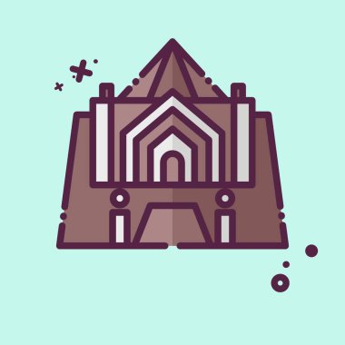 Icon Recoleta Argentia. Arjantin sembolüyle ilgili. MBE tarzı. Basit dizayn edilebilir. Basit resimleme