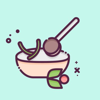 Icon Chimichurri. Arjantin sembolüyle ilgili. MBE tarzı. Basit dizayn edilebilir. Basit resimleme