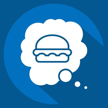 Simge yeme bozukluğu. Bağımlılık Sözlüğü sembolüyle ilgili. Uzun gölge tarzı. Basit dizayn edilebilir. Basit resimleme