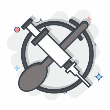 Kahraman ikonu. Bağımlılık Sözlüğü sembolüyle ilgili. Çizgi roman. Basit dizayn edilebilir. Basit resimleme