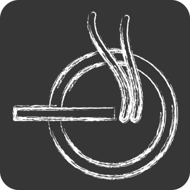 Simge Tütünü. Bağımlılık Sözlüğü sembolüyle ilgili. Tebeşir stili. Basit dizayn edilebilir. Basit resimleme