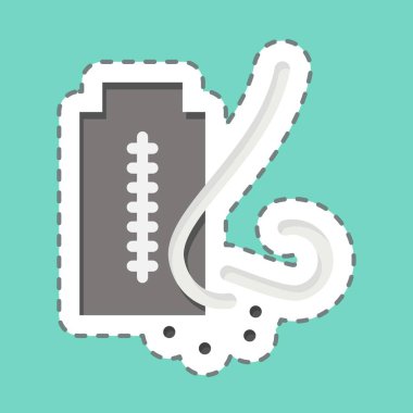 Çıkartma çizgisi kokaini kesti, Crack. Bağımlılık Sözlüğü sembolüyle ilgili. Basit dizayn edilebilir. Basit resimleme