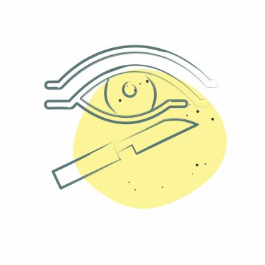 Simgesel estetik cerrahi. Bağımlılık Sözlüğü sembolüyle ilgili. Renkli Leke Biçimi. Basit dizayn edilebilir. Basit resimleme