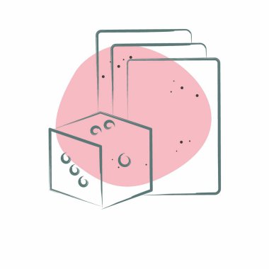 Simge Kumarı. Bağımlılık Sözlüğü sembolüyle ilgili. Renkli Leke Biçimi. Basit dizayn edilebilir. Basit resimleme