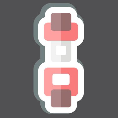 Çıkartma Emniyet kemeri. Yedek Parça sembolüyle ilgili. Basit dizayn edilebilir. Basit resimleme