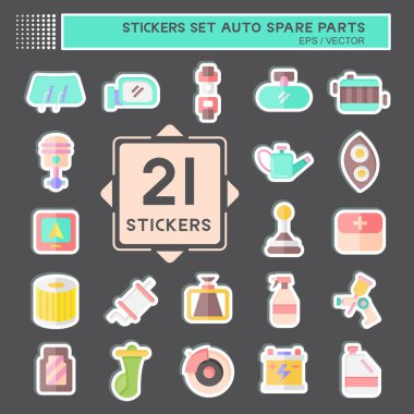 Çıkartma Otomatik Yedek Parçaları Ayarla. Yedek Parça sembolüyle ilgili. Basit dizayn edilebilir. Basit resimleme