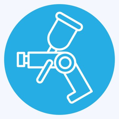 Simge Araba Boyası. Yedek Parça sembolüyle ilgili. Mavi gözlü. Basit dizayn edilebilir. Basit resimleme