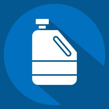 Simge antifrizi. Yedek Parça sembolüyle ilgili. Uzun gölge tarzı. Basit dizayn edilebilir. Basit resimleme