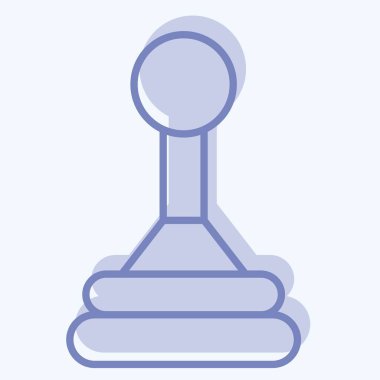 Simge Vites Kutusu. Yedek Parça sembolüyle ilgili. İki ton stili. Basit dizayn edilebilir. Basit resimleme