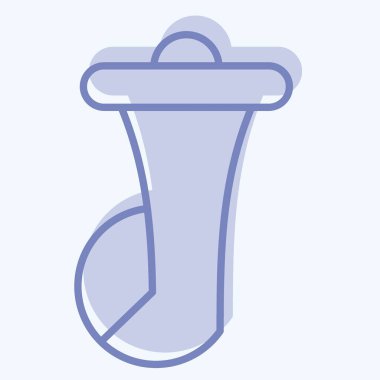 Simge Araba Kornası. Yedek Parça sembolüyle ilgili. İki ton stili. Basit dizayn edilebilir. Basit resimleme