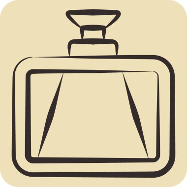 Simge Kontrol Kamerası. Yedek Parça sembolüyle ilgili. El çizimi tarzı. Basit dizayn edilebilir. Basit resimleme