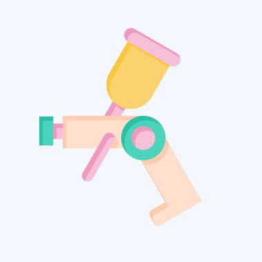 Simge Araba Boyası. Yedek Parça sembolüyle ilgili. Düz stil. Basit dizayn edilebilir. Basit resimleme