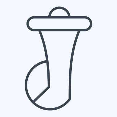 Simge Araba Kornası. Yedek Parça sembolüyle ilgili. Sıra tarzı. Basit dizayn edilebilir. Basit resimleme