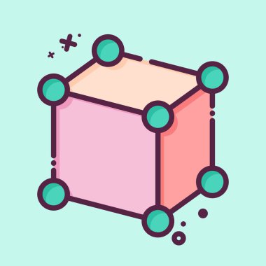 Simge Framework. Üç boyutlu görselleştirme sembolüyle ilgili. MBE tarzı. Basit dizayn edilebilir. Basit resimleme