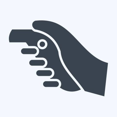 Simge VR Kontrolörü. Üç boyutlu görselleştirme sembolüyle ilgili. Kabartma tarzı. Basit dizayn edilebilir. Basit resimleme