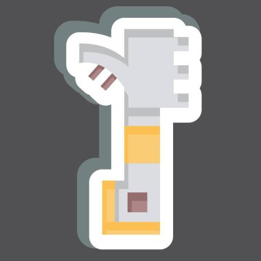 Çıkartma Arı Kovanı Kazıyıcısı. Apiary sembolüyle ilgili. Basit dizayn edilebilir. Basit resimleme