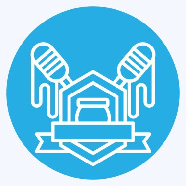 Simge Rozeti. Apiary sembolüyle ilgili. Mavi gözlü. Basit dizayn edilebilir. Basit resimleme