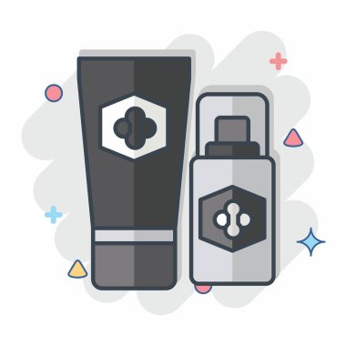 Simge Kozmetik. Apiary sembolüyle ilgili. Çizgi roman. Basit dizayn edilebilir. Basit resimleme