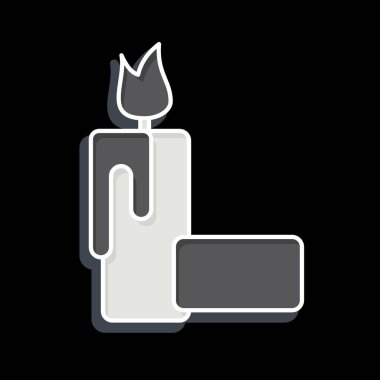 Simge Candle. Apiary sembolüyle ilgili. Parlak bir stil. Basit dizayn edilebilir. Basit resimleme