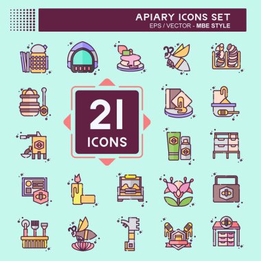 Simge Apiary. Çiftlik sembolüyle ilgili. MBE tarzı. Basit dizayn edilebilir. Basit resimleme