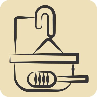 Simge Bal Tarağı. Apiary sembolüyle ilgili. El çizimi tarzı. Basit dizayn edilebilir. Basit resimleme