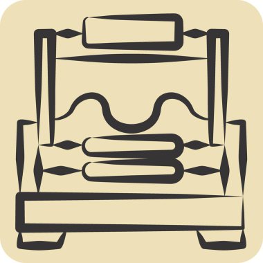 Simge Kuluçkası. Apiary sembolüyle ilgili. El çizimi tarzı. Basit dizayn edilebilir. Basit resimleme